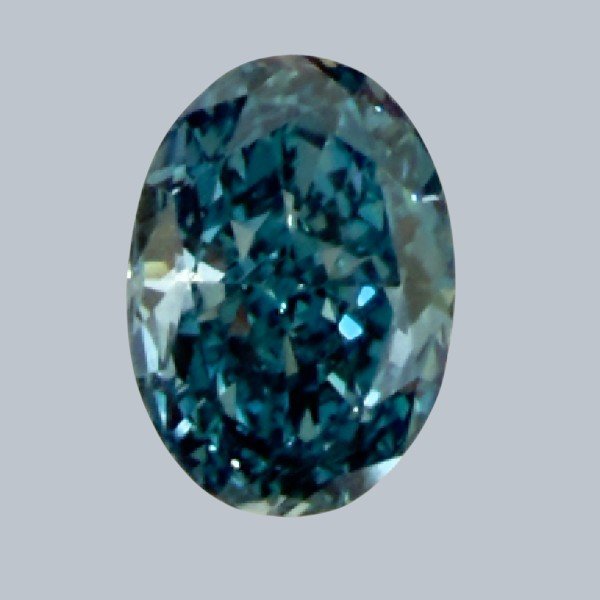 Diamante Azul de Laboratorio  Oval 2.23 carats (VVS2/3EXC)